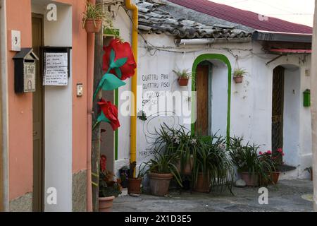 Fiumara Reggio Calabria Italie - Borgo Croce,Alley Banque D'Images