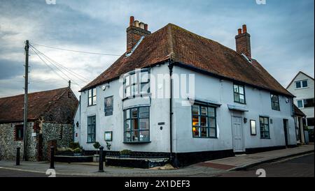 36 on the Quay, un restaurant renommé sur le front de mer à Emsworth, Hampshire, Angleterre. Banque D'Images