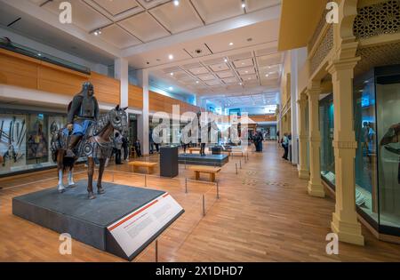 Exposition de l'armure asiatique au Royal Armouries Museum, Leeds, West Yorkshire, Royaume-Uni Banque D'Images