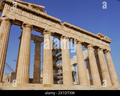 Le Parthénon sur l'Acropole d'Athènes en Grèce Banque D'Images