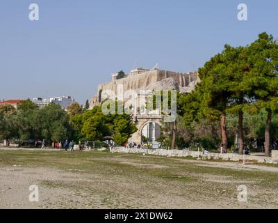 Temple de Zeus Olympien, Athènes, Grèce Banque D'Images