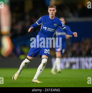 Londres, Royaume-Uni. 15 avril 2024. 15 avril 2024 - Chelsea v Everton - premier League - Stamford Bridge. Le Cole Palmer de Chelsea en action. Crédit photo : Mark pain/Alamy Live News Banque D'Images