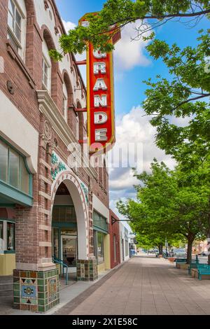 Le théâtre Rio Grande sur la rue principale dans le centre-ville de Las Cruces, NM Banque D'Images