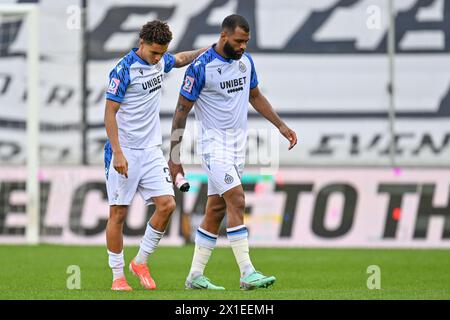 Bruges, Belgique. 01st Apr, 2024. Antonio Nusa (32) du Club Brugge et Igor Thiago (99) du Club Brugge photographiés lors du match Jupiler Pro League saison 2023 - 2024 jour 2 dans les éliminatoires des Champions entre cercle Brugge et Club Brugge le 1er avril 2024 à Brugge, Belgique. (Photo de David Catry/Isosport) crédit : Sportpix/Alamy Live News Banque D'Images