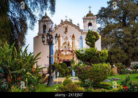 L'église de Santa María del Tule, Oaxaca, Mexique. Banque D'Images