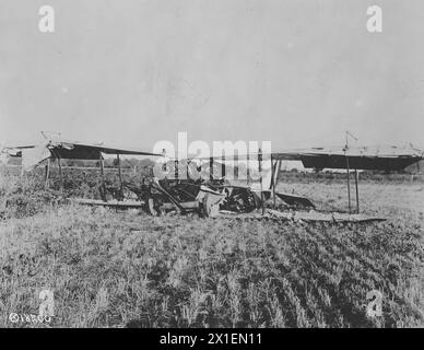 Une épave d'avion à Love Field à Dallas Texas CA. 1918 Banque D'Images