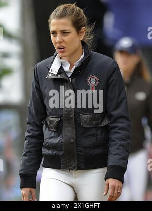 Vienne - compétition internationale d'équitation 'Vienna Masters 2012' lors du 'Global Champions Tour' à la Rathausplatz à Vienne le 22 septembre 2012. PHOTO : Charlotte Casiraghi - 20120922 PD0580 - Rechteinfo : droits gérés (RM) Banque D'Images