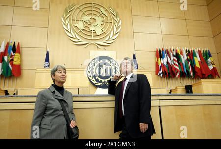 Le Président fédéral autrichien Dr Heinz Fischer et son épouse Margit au palais des Nations à Genève le 2013/06/10. Fischer reste trois jours en Suisse. - 20130610 PD1000 - Rechteinfo : droits gérés (RM) Banque D'Images