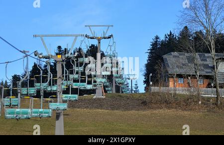 Le temps doux provoque un manque de neige dans les domaines skiables en Autriche, janvier 2014. - 20140108 PD1083 - Rechteinfo : droits gérés (RM) Banque D'Images