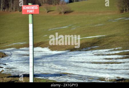 Le temps doux provoque un manque de neige dans les domaines skiables en Autriche, janvier 2014. - 20140108 PD1084 - Rechteinfo : droits gérés (RM) Banque D'Images