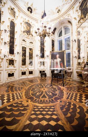 VIENNE - AUTRICHE : vue sur le cabinet ovale chinois du palais de Schoenbrunn le 15 juin 2015. Les cabinets chinois sont en cours de restauration jusqu'en 2016. - 20150615 PD0858 - Rechteinfo : droits gérés (RM) Banque D'Images