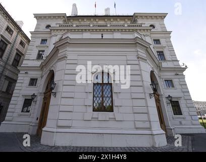 La Chancellerie fédérale, abrégée BKA, est une agence fédérale au niveau du Cabinet, servant de bureau exécutif du Chancelier d'Autriche à Ballhausplatz dans le 1 er district de Vienne. Photo prise le 28 avril 2016. PHOTO : Chancellerie fédérale - 20160428 PD0980 - Rechteinfo : droits gérés (RM) Banque D'Images