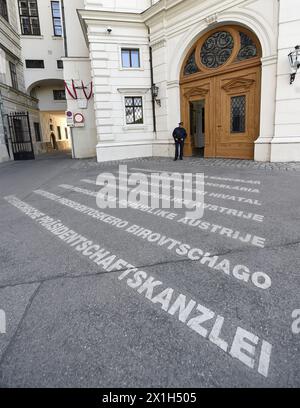 La Chancellerie fédérale, abrégée BKA, est une agence fédérale au niveau du Cabinet, servant de bureau exécutif du Chancelier d'Autriche à Ballhausplatz dans le 1 er district de Vienne. Photo prise le 28 avril 2016. PHOTO : Chancellerie fédérale - 20160428 PD1005 - Rechteinfo : droits gérés (RM) Banque D'Images