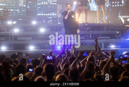 L'acteur, chanteur, producteur et homme d'affaires américain David HASSELHOFF se produit lors d'un concert au Gasometer à Vienne, Autriche, le 3 mai 2018. - 20180503 PD5499 - Rechteinfo : droits gérés (RM) Banque D'Images