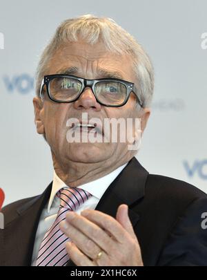 Conférence de presse de voestalpine AG sur le thème 'résultats de 2017/18' à Vienne, Autriche, le 6 juin 2018. PHOTO : Wolfgang Eder, Président du Directoire et CEO de voestalpine AG - 20180606 PD1076 - Rechteinfo : droits gérés (RM) Banque D'Images