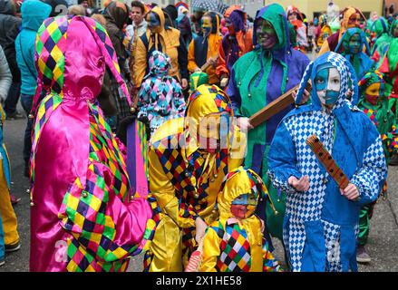 Procession du carnaval d'Ebenseer Fetzenzug, patrimoine culturel de l'UNESCO, défilé du carnaval à Ebensee, Salzkammergut, haute-Autriche, Autriche, Europe, 4 mars 2019 - 20190304 PD3849 - Rechteinfo : droits gérés (RM) Banque D'Images