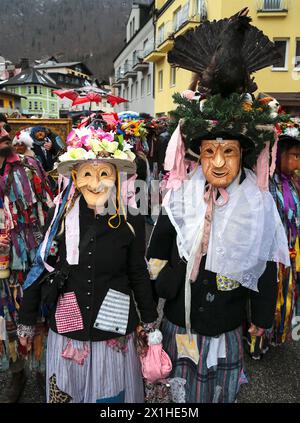 Procession du carnaval d'Ebenseer Fetzenzug, patrimoine culturel de l'UNESCO, défilé du carnaval à Ebensee, Salzkammergut, haute-Autriche, Autriche, Europe, 4 mars 2019 - 20190304 PD3828 - Rechteinfo : droits gérés (RM) Banque D'Images