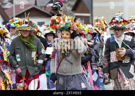 Procession du carnaval d'Ebenseer Fetzenzug, patrimoine culturel de l'UNESCO, défilé du carnaval à Ebensee, Salzkammergut, haute-Autriche, Autriche, Europe, 4 mars 2019 - 20190304 PD3876 - Rechteinfo : droits gérés (RM) Banque D'Images