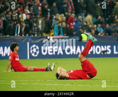 Match de football de l'UEFA Champions League Groupe E FC Red Bull Salzburg contre SSC Napoli le 23 octobre 2019 à Salzbourg, Autriche. IMAGE : joueurs de Red Bull Salzburg - 20191023 PD12841 - Rechteinfo : droits gérés (RM) Banque D'Images