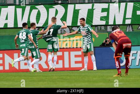 Le joueur Rapid célèbre le but 2:1 lors du match tipico Bundesliga entre SK Rapid Wien et RZ pellets WAC à Vienne, Autriche, le 14 juin 2020. - 20200614 PD3879 - Rechteinfo : droits gérés (RM) Banque D'Images