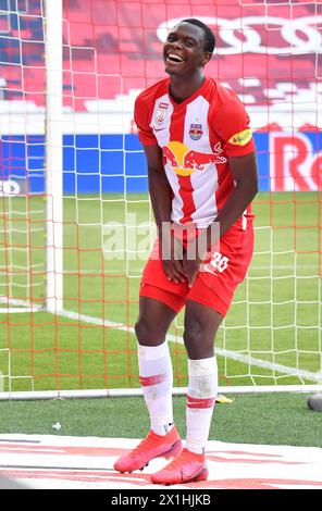 Patson Daka (FC Red Bull Salzburg) après avoir remporté le match de tipico Bundesliga entre le FC Red Bull Salzburg et le TSV Hartberg à Salzbourg, Autriche, le 28 juin 2020. - 20200628 PD5426 - Rechteinfo : droits gérés (RM) Banque D'Images