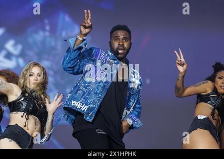 Le chanteur AMÉRICAIN Jason Derulo se produisant sur 'Space Stage' au festival de musique 'Frequency 2022' en parfait Poelten, Autriche. 18 août 2022. - 20220818 PD11363 - Rechteinfo : droits gérés (RM) Banque D'Images