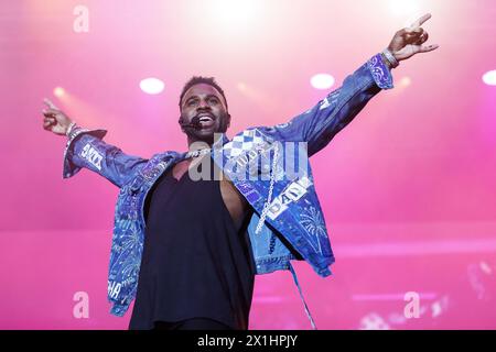 Le chanteur AMÉRICAIN Jason Derulo se produisant sur 'Space Stage' au festival de musique 'Frequency 2022' en parfait Poelten, Autriche. 18 août 2022. - 20220819 PD0008 - Rechteinfo : droits gérés (RM) Banque D'Images