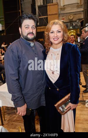 Création de ' il Travatore ' à l'Opéra national de Vienne, Autriche, le 6 février 2017. PICTURE : soprano russe Anna Netrebko , Yusif EYVAZOV, - 20170205 PD10898 - Rechteinfo : droits gérés (RM) Banque D'Images