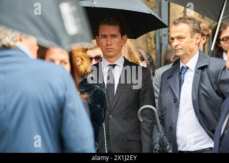 L'ancien chancelier autrichien Sebastian Kurz assiste à la cérémonie funéraire de Niki Lauda, triple champion du monde autrichien de formule 1, au Stephandsdom (cathédrale Saint-Étienne) à Vienne le 29 mai 2019. - 20190529 PD4513 - Rechteinfo : droits gérés (DG) Banque D'Images