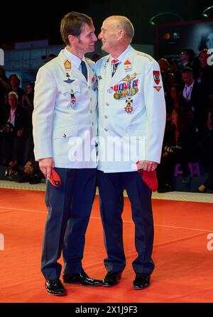 Copyright : Starpix/Alexander TUMA, 79e Festival du film de Venise à Venise, Italie, le 3 septembre 2022. Mario Falak, Charles Eismayer Premiere zu ' Eismayer ' - 20220903 PD17514 - Rechteinfo : droits gérés (RM) Banque D'Images