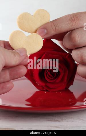 biscuit coeur beurre pour frekfast Banque D'Images