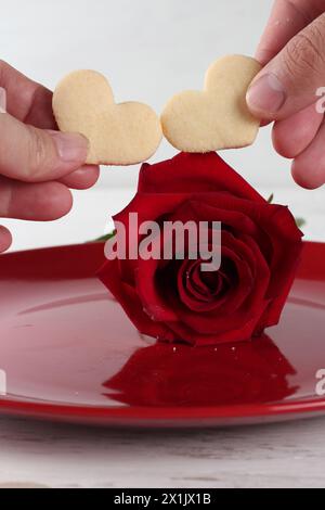 biscuit coeur beurre pour frekfast Banque D'Images