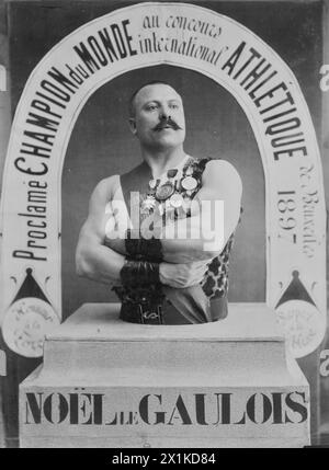 Jules beau photographie de Noel le Gaulois Champion du monde Strongman - 1897 Banque D'Images