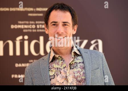 Roma, Latium. 17 avril 2024. Elio Germano assiste à Photocall Movie Confidenza Rome (Italie), 17 avril 2024 crédit : massimo insabato/Alamy Live News Banque D'Images