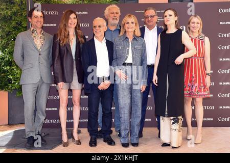 Roma, Latium. 17 avril 2024. Les acteurs assistent à Photocall Movie Confidenza Rome (Italie), 17 avril 2024 AllShotLive Credit : Sipa USA/Alamy Live News Banque D'Images