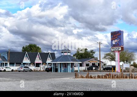 PAHRUMP, NEVADA - 14 avril 2024 : le Chicken Ranch est un bordel autorisé légal situé à environ 60 miles à l'ouest de Las Vegas Banque D'Images