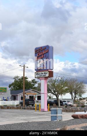 PAHRUMP, NEVADA - 14 avril 2024 : le Chicken Ranch est un bordel autorisé légal situé à environ 60 miles à l'ouest de Las Vegas Banque D'Images