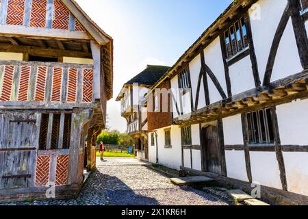 Titchfield Market Hall et Upper Hall du Crawley, Weald & Downland Living Museum, West Sussex, Angleterre Banque D'Images