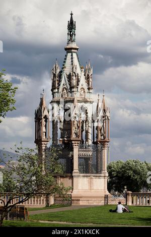 Le Monument Brunswick (1879) réplique des tombes Scaliger à Vérone, Italie - jardin des Alpes, Genève - Suisse Banque D'Images