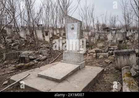 Le cimetière juif est l'un des plus anciens cimetières de Chisinau. Patricia Huchot-Boissier / collectif DyF Banque D'Images