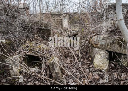 Le cimetière juif est l'un des plus anciens cimetières de Chisinau. Patricia Huchot-Boissier / collectif DyF Banque D'Images