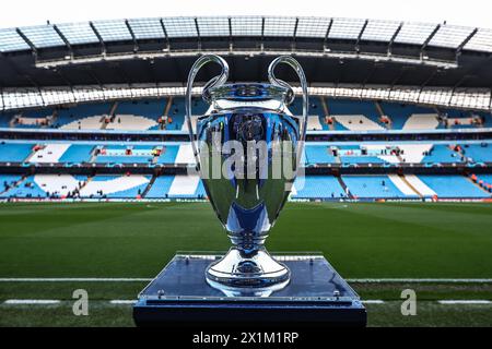 Coupe d'Europe lors de la finale du quart de finale de l'UEFA Champions League Manchester City vs Real Madrid au stade Etihad, Manchester, Royaume-Uni, le 17 avril 2024 (photo Mark Cosgrove/Actualités images) Banque D'Images