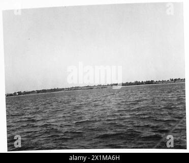 CAMOUFLAGE - vue sur la côte de Brightlingsea à Mersea, armée britannique Banque D'Images