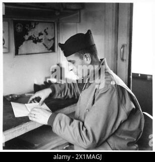 ITALIE : CINQUIÈME TRAIN ARMYHOSPITAL - L'officier commandant le 41e train hospitalier, Major Fish of New York, armée britannique Banque D'Images