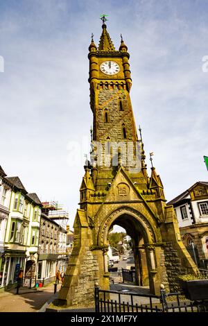 Tour de l'horloge Machynlleth Banque D'Images