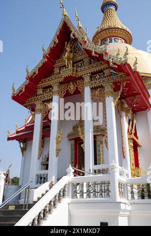 Le temple bouddhiste emple Wat Chai Mongkhon Pattaya Thaïlande Banque D'Images