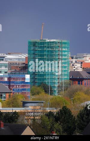 Bâtiment de logement étudiant Brotherton House en construction à Leeds City Centre, West Yorkshire, Royaume-Uni Banque D'Images