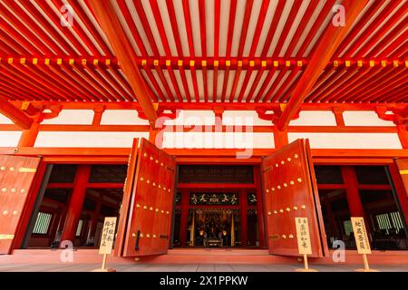 Hiraizumi, temple Motsuji, façade du temple principal, salle de Tatami, ville de Hiraizumi, Iwate, Tohoku, Japon, Asie de l'est, Asie Banque D'Images