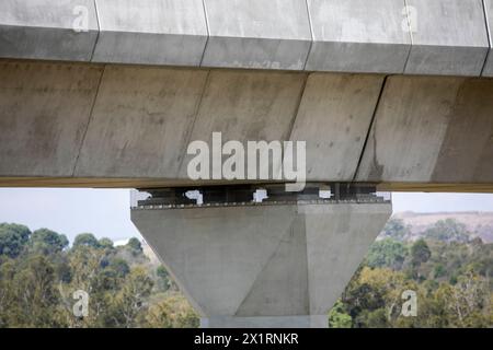 Sydney Metro West projet à l'aéroport international de Sydney Ouest, construction de viaduc à Luddenham, Sydney Ouest, Nouvelle-Galles du Sud, Australie Banque D'Images