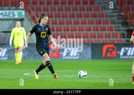 Liège, Belgique. 16 avril 2024. Photo prise lors d'un match de football féminin entre Standard Femina de Liege et RSC Anderlecht Women le 4ème jour des play offs de la saison 2023 - 2024 en Super League belge Lotto Womens, le mardi 16 avril 2024 à Liège, BELGIQUE . Crédit : Sportpix/Alamy Live News Banque D'Images